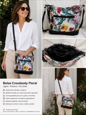 Stone Mountain Accessories Floral Crossbody Bag - Multicolor